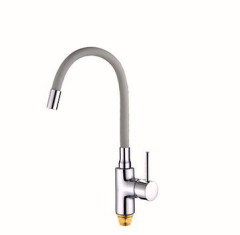 Смеситель VIKO V-4468 для кухни, с гибким изливом, серый
