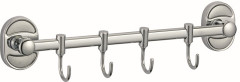 Планка VIKO V-407 Metallic 4 передвижных крючка, Lобщ=340/Lвн=290мм, нержавеющая сталь, хром