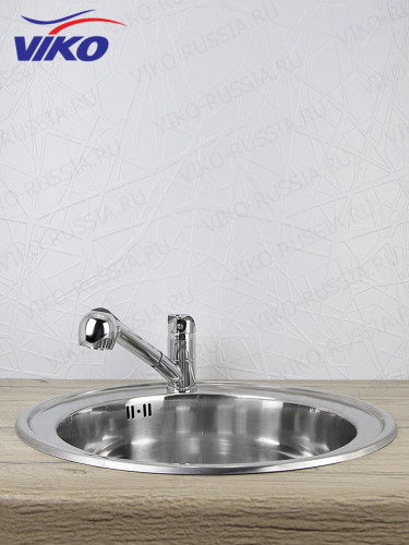 Смеситель для кухни VIKO V-6909 с вытяжной лейкой (лейка SM-032, V-0030)