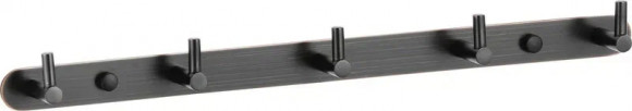 Планка VIKO V-725 с 5-ю крючками (латунь) Black (состаренный черный)